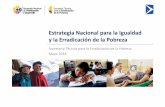 Estrategia Nacional para la Igualdad yla Erradicaciónde ...buenvivir.gob.ec/.../10157/70577/3.+Erradicacion+de+la+Pobreza.pdf · 13 Pobreza(s) en el Ecuador ... pobreza en 3 puntos