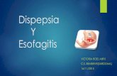Dispepsia Y Esofagitis · Dispepsia Dolor en parte central de abdomen superior, sensación de plenitud, saciedad precoz, distensión, eructos, náuseas y vómitos.