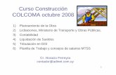 Curso Construcción COLCOMA octubre 2008 · Planeamiento de la Obra (Presupuesto) 1) PRESUPUESTO DE LANZAMIENTO Fase 1..Cimentación y vigas ... Planilla generalmente en Excel que