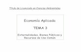 Economía Aplicada TEMA 3 - uam.es · Los problemas con externalidades, bienes públicos o recursos de uso común surgen porque no existe una adecuada definición de los derechos
