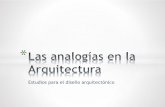 Estudios para el diseño arquitectónicoaducarte.weebly.com/uploads/5/1/2/7/5127290/analogías.pdf · las plantas como en los animales, y deducir sus principios constructivos sobre