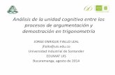 Análisis de la unidad cognitiva entre los procesos de ...funes.uniandes.edu.co/4944/1/140816_ConferenciaFiallo.pdf · para el análisis de la continuidad estructural y ... PERMISO
