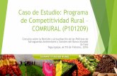 Caso de Estudio: Programa de Competitividad Rural … · Caso de Estudio: Programa de ... Colaboración con Cooperación Suiza en America Central y FAO. 2. Aspectos Clave del COMRURAL
