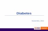 BD CUIDADOS PARA LA DIABETES - BIBLIOTECA … · (cánula) y se mide en Gauges (G). • Las jeringas para insulina tienen diferentes calibres: 27, 29, 30 y 31G. 27G 29G 31G Entre
