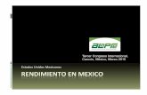 Estados'Unidos'Mexicanos' RENDIMIENTO)EN)MEXICO) · Asesorar y estimular a nuestros asociados para la consolidacion y desarrollo productivo de la industria del rendimiento, buscando
