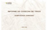 INFORME DE COSECHA DE TRIGO - cotrisa.cl · INFORME DE COSECHA DE TRIGO TEMPORADA 2006/2007 ABRIL 2008. ... VALORES DE SEDIMENTACION REGIONALES. Gluten Húmedo Corregido 20,0 22,0