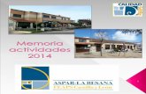 Memoria actividades 2013 - ASPAR LA BESANA · •Proyecto de Empleo “Fomenta ... distintas asociaciones de salud y discapacidad. ... haciendo un seguimiento del Plan de Mejora 2012-2015.