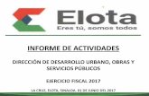 INFORME DE ACTIVIDADES - elota.gob.mxelota.gob.mx/cms/wp-content/uploads/2017/04/INFORME-TRIMESTRA… · Maquinaria Pesada 3. Parques y Jardines 4. ... Carga y Acarreo de Basura en