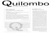 l o S H i J o S e D i t o r i A l n o D e S e A D o S ...portal-dbts.org/6_enllacos/quilombo/q0.pdf · Cómo dice la canción “más feliz, ... Somos hormiguitas, sí. ... Quilombo