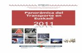 Panorámica del Transporte en Euskadi · 12,8% el número de usuarios y usuarias de autobuses públicos y de transporte ferroviario. En cuanto al transporte aéreo, tan solo el aeropuerto