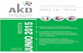 REVISTA JUNIO 2015 FúTbol - akd.org.ar · es, si es la idea de la AKD de generar ... idealmente prepa- ... rezcan el ámbito biopsicosocial de un individuo ...