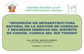 NATURAL EN LA GESTIÓN DE CUENCAS Y …en+la... · Chavín es un distrito serrano de la provincia de Chincha, se ubica en la vertiente occidental, muy pobre, con 80% de migración