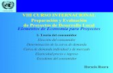 Curso de Preparación y Evaluación de Proyectos · CEPAL/ILPES VIII CURSO INTERNACIONAL Preparación y Evaluación de Proyectos de Desarrollo Local Elementos de Economía para Proyectos