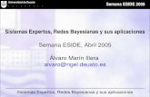 Semana ESIDE, Abril 2005 Álvaro Marín Illera alvaro ...e-ghost.deusto.es/docs/2005/conferencias/Bayes05.pdf · Estudios centrados en Redes Neuronales. Demostración de Teoremas