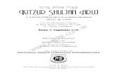 Tomo 1: Capítulos 1-97  · Kitzur Shuljan Aruj La Guía Clásica para la vivencia cotidiana de la Ley Judía Con los dictámenes legales de Rabí Shneur Zalman de Liadí, el “Admur