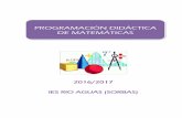 PROGRAMACIÓ N DIDÁCTICA DE MATEMÁTICASiesrioaguas.es/wp-content/uploads/2016/11/PROGRAMACION...IES RIO AGUAS DEPARTAMENTO DE MATEMÁTICAS PROGRAMACIÓN 2016/17 9.6. 4º ESO MATEMATICAS