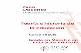 Guía Docente - Universidad Católica de Ávila · disciplina y contribuir a la resolución pacífica de conflictos. Estimular y valorar el esfuerzo, la constancia y la disciplina