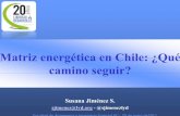 Matriz energética en Chile: ¿QuéMatriz energética en Chile… · FuturFutur a Matrz En rg tca n ho de la Matriz Energética en Chile 9ERNC: pese a sus bddbondades, té i ttécnicamenteytbiétambién
