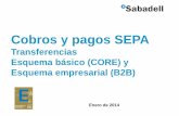 Transferencias Esquema básico (CORE) yEsquema …sicgef.umh.es/files/2012/04/Nuevo-sistema-SEPA.pdf · • elú d ll nú mero de la cuenta dlb fii i i l l d t ddel beneficiario,