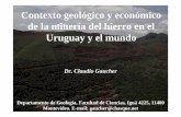 Contexto geológico y económico de la minería del hierro …sugeologia.org/documentos/Gaucher_Jornada_Mineria_Fe.pdf · de la minería del hierro en el Uruguay y el mundo “El