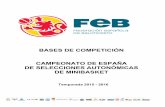CAMPEONATO DE ESPAÑA DE SELECCIONES ... - Baloncesto … MINI 2015-2016.pdf · constituye un campeonato oficial de baloncesto, de ámbito estatal cuya organización corresponde a