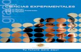 Facultad de CienCias experimentales - ujaen.es · integradora en temas de índole medioambiental; desde la evaluación y gestión del medio natural, hasta la investigación ... al