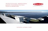 Soluciones aislantes para instalaciones fotovoltaicas ... · • Facilidad y rapidez de montaje. • Sin mantenimiento. Cubiertas con placas inclinadas Centro logístico, España