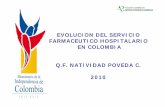 EVOLUCION DEL SERVICIO FARMACEUTICO … · EVOLUCION DEL SERVICIO FARMACEUTICO HOSPITALARIO EN COLOMBIA Q F NATIVIDAD POVEDA CQ.F. NATIVIDAD POVEDA C. 2010. AGENDA 1. ANTECEDENTES