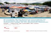 El impacto de las barreras normativas en la provisión … Shelter Summary Report SP v4.pdf · El terremoto se aunó a los ya existentes y severos problemas políticos sociales y