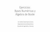 Ejercicios: Bases Numéricas y Álgebra de Boolehomepage.cem.itesm.mx/garcia.andres/PDF201411/Ejercicios Bases y... · i es cada uno de los símbolos del número a convertir a decimal