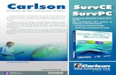 Carlson SurvCE - Orsenor · Replanteo de Superficies en carre-teras Método mejorado de Ecuación de estaciones y Radio F.F.C.C. Mejoras en importación de carreteras
