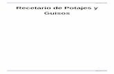 Gallina Blanca ® 2010 Recetario de Potajes y Guisos · - Calamares rellenos de setas - Caldereta asturiana ... - 125 gr. de judías verdes - 1 calabacín - 3 tomates maduros - 1