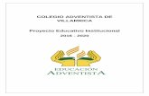 COLEGIO ADVENTISTA DE VILLARRICA Proyecto … · El Colegio Adventista de Villarrica, comparte la labor educacional de la Iglesia; respecto de la finalidad ontológica y antropológica