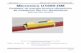 Micronics Manual del usuario del U1000-HM Micronics …€¦ · Una fuente de alimentación externa de 12-24 V CA ... El U1000-HM es compacto, ... líquido fluya de manera uniforme