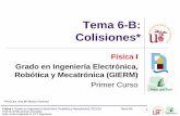 Tema 6-B: Colisiones* - esi2.us.esGIERM)/Apuntes/FI GIERM pdf 15-16/9 EG... · Colisiones en dos dimensiones. Física I. Grado en Ingeniería Electrónica, Robótica y Mecatrónica