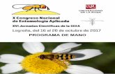 PROGRAMA DE MANO - congresoseea.comcongresoseea.com/web/images/pdf/PROGRAMA DE MANO.pdf · Bases para una gestión integrada de plagas en el cultivo del ... psílidos en cultivo de