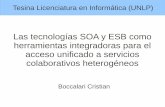 Las tecnologías SOA y ESB como herramientas integradoras ...n... · Chat (IRC) Mensajería ... aplicaciones distribuidas sobre plataformas heterogéneas Middleware T e c n o l o