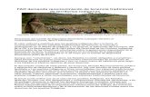 FAO demanda reconocimiento de tenencia tradicional de ... DEMANDA RECONOCIMIENTO DE... · Mapuches reiniciaron la toma de tierras que consideran ancestralmente suyas en el sur de