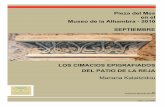 LOS CIMACIOS EPIGRAFIADOS DEL PATIO DE LA …€¦ · En el cimacio del capitel catalogado con el número 10218 de la colección del Museo de la Alhambra aparecen parcialmente otras