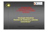 “Ecología Industrial. Gestión de residuos y plantas ...€¦ · Gestión de residuos y plantas ... • Balances de Materia • Circulación de Materiales. ... EERR . desde 0,835%