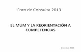 EL MUM Y LA REORIENTACIÓN A COMPETENCIAScmas.siu.buap.mx/portal_pprd/work/sites/pdi/resources/LocalContent/... · competencias consideradas en el marco Curricular Común: ACUERDO
