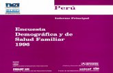 Perú Encuesta Demográfica y de Salud Familiar 1996 … · El programa de Encuestas de Demografía y Salud (programa DHS) proporcíona asistencia a instítuciones gubernamentales