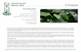 Note 53 Chaya - c.ymcdn.com · Descripción Usos Información sobre nutrición Requisitos para la producción ... ancia a pobres condiciones para el crecimiento, y resistencia a plagas