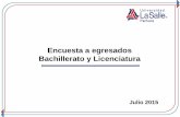 Encuesta a egresados Bachillerato y Licenciaturae-campus02.lasallep.edu.mx/evidencias/ULSAP-DPGE-EV-EBL-2015.pdf · Cursaste tu secundaria en una Institución: 95% 5% Privada ...