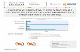 Boletín técnico - Cuenta ambiental y económica de ... · activos de los recursos minerales y energÉticos 2015-2016p contenido introducción
