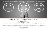 FELICIDAD PERSONAL Y LABORAL - Paradigma …paradigmapositivo.com/wp-content/uploads/2016/10/CURSO-FELICID… · FELICIDAD LABORAL La felicidad de los ... (estado de ánimo y físico)