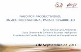 PAGO POR PRODUCTIVIDAD: UN ACUERDO …imef.org.mx/grupos/puebla/descargas/seminario2011/sabado/Patricia... · Otros ingresos por salarios. ... Debe apoyar al desarrollo de los empleados