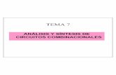 TEMA 7 - edii.uclm.esedii.uclm.es/~miniesta/TEMA7COMBINACIONALES.pdf · dos generan diferentes niveles lógicos, en estos casos hay que utilizar puertas triestado). 4 ... GENERACIÓN