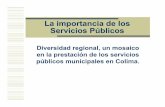 La Importancia de los Servicios P.blicos - tm.org.mx · La importancia de los Servicios Públicos Diversidad regional, un mosaico en la prestación de los servicios públicos municipales