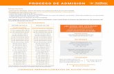 PROCESO DE ADMISIÓN · - Cuestionario de autodescripción ... Para ingresar en enero 2017 debes haber presentado, como fecha límite el examen de admisión en las sesiones del